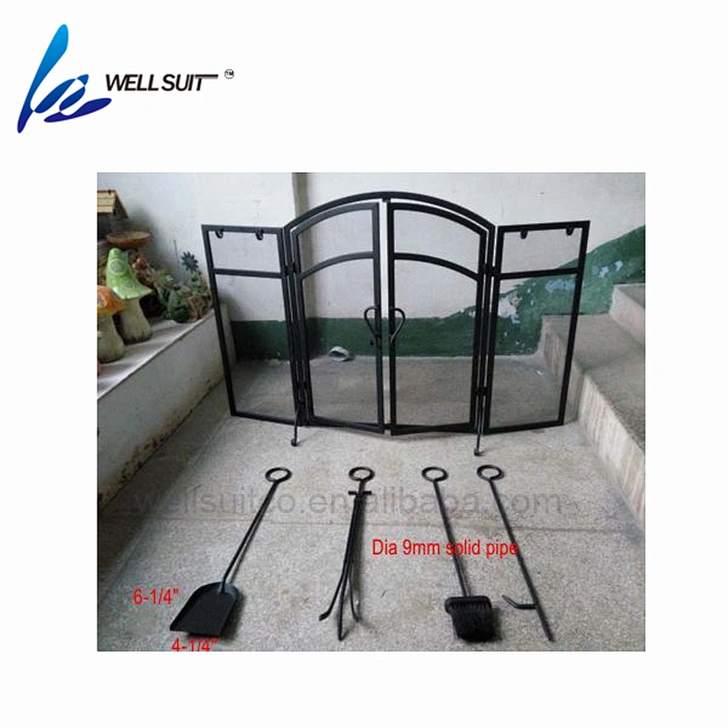 Hot sale Fireplace screen with tools fireplace accessories for outdoor and indoor
