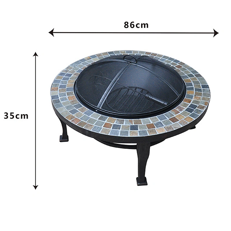 Patio heater outdoor used Square wood burning carbon steel fire pit for Garden BBQ