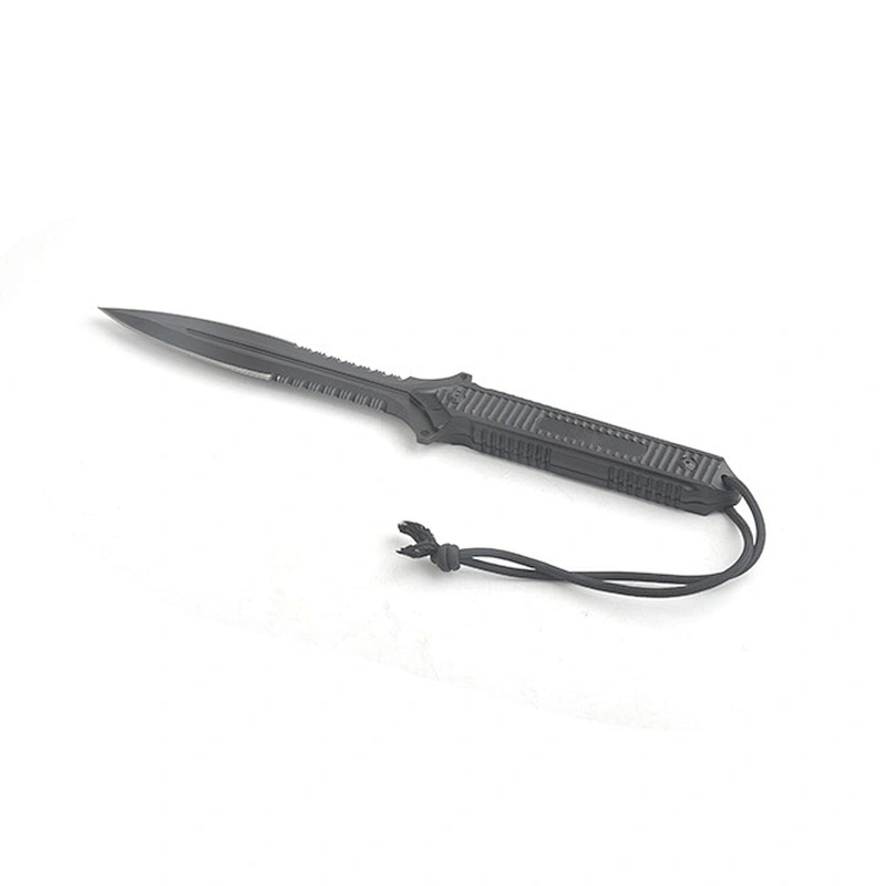 High quality Stainless steel outdoor forest camping survival knife with string