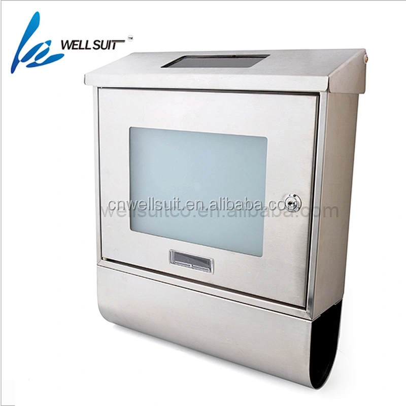 American Germany colorful powder coating mailbox with lock and water proof visible mailbox