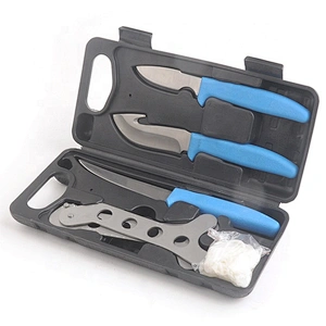 Outdoor Camping Hunting Fishing Mulit Tools Knife Set with Carry Case