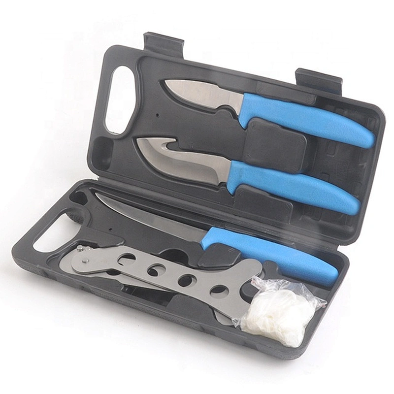 Outdoor Camping Hunting Fishing Mulit Tools Knife Set with Carry Case