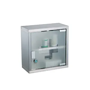 high grade Medicine Cabinet with Good Quality and Special Pattern Glass Door