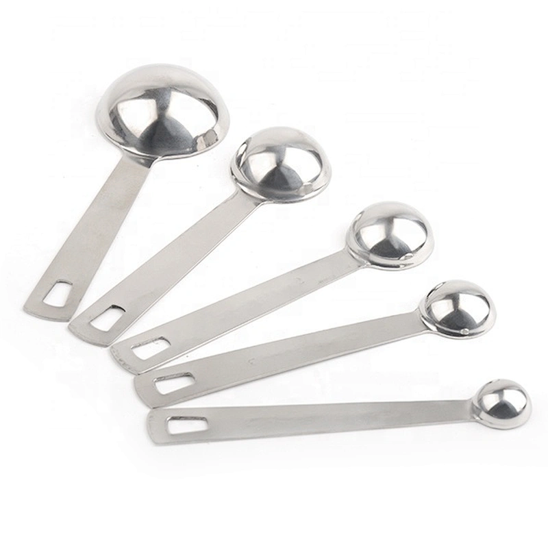 5Pcs China kitchen cutlery stainless steel measuring spoon set