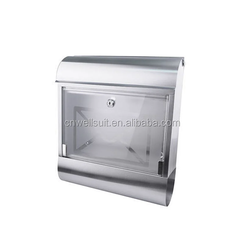 Decorative outdoor tempered glass mailboxes visible mailbox for sale against water and high temperature.