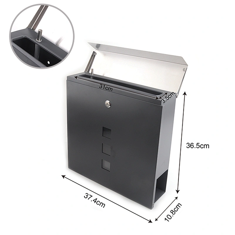 mailbox outdoor stainless steel mailbox wall mounted