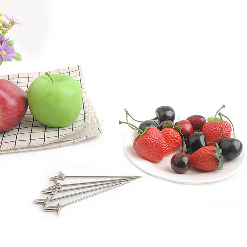 Stainless Steel Lovely Animals Tableware Fruit Tea Fork Picks Cutlery Set
