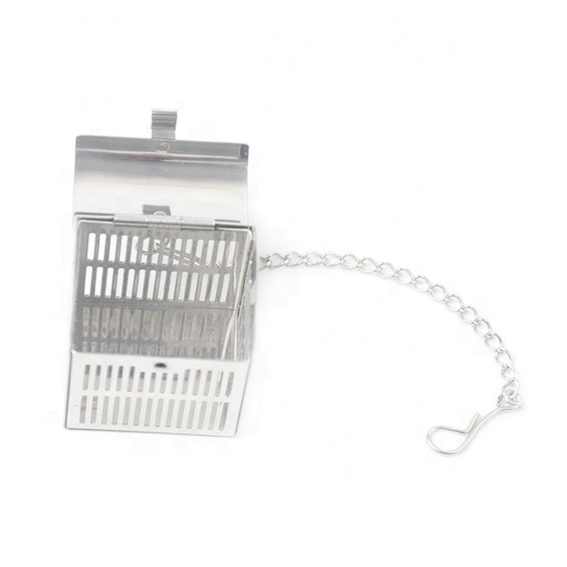 Mini eco-friendly box pattern tea ball strainer stainless steel tea infuser