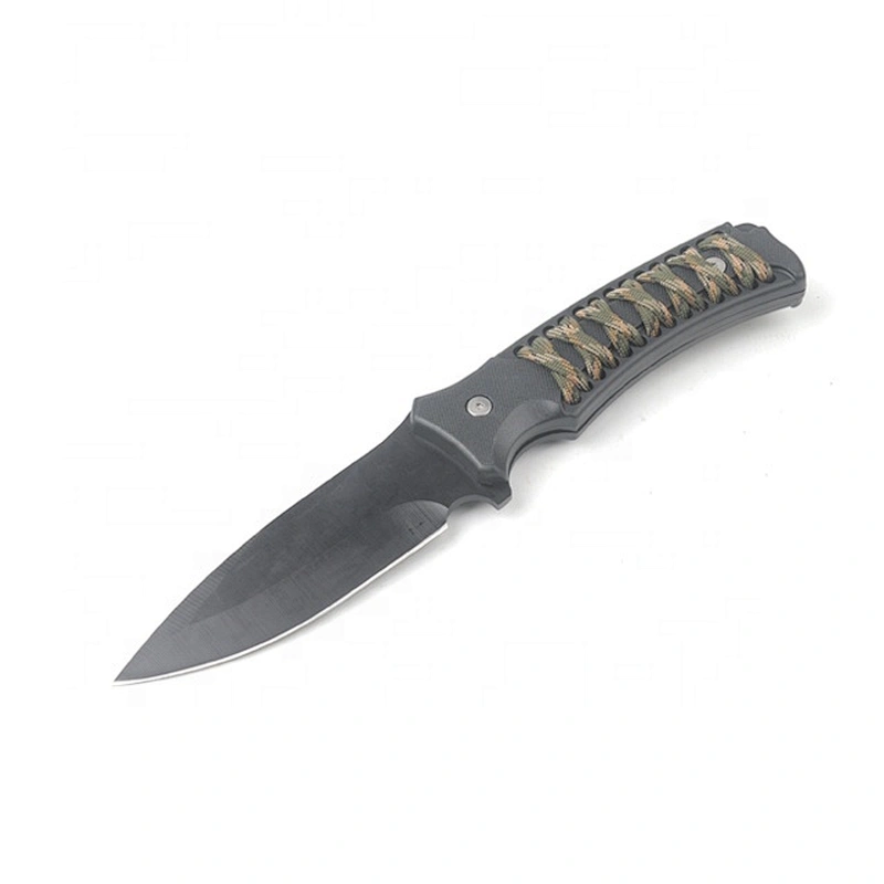 Paracord Handle Stainless Steel Blade Outdoor Camping Survival Knife