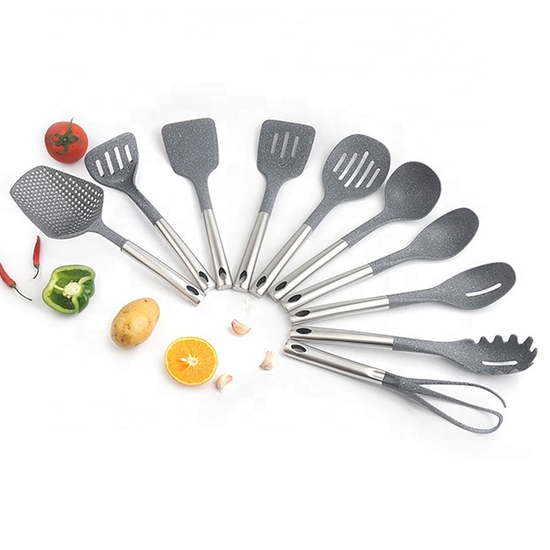 Food grade High Temperature Resistant 10pcs Silicone NonStick Cookware set for kitchenware set