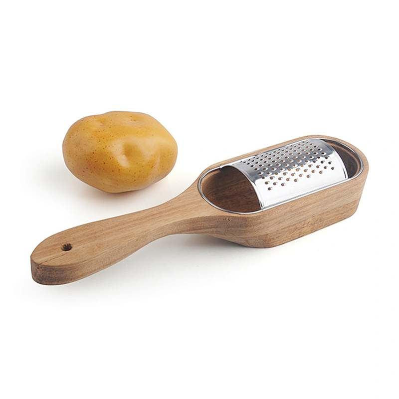 New kitchen accessory julienne manual vegetable grater with wood handle
