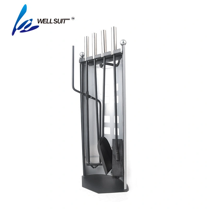 High Quality Rustic stainless steel iron Fireplace Tool set