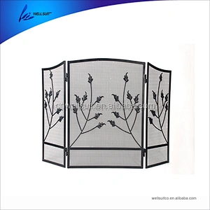 3-Panel Arch Screen with Double Bar for Fireplace tools fireplace accessory fireplace chain screen