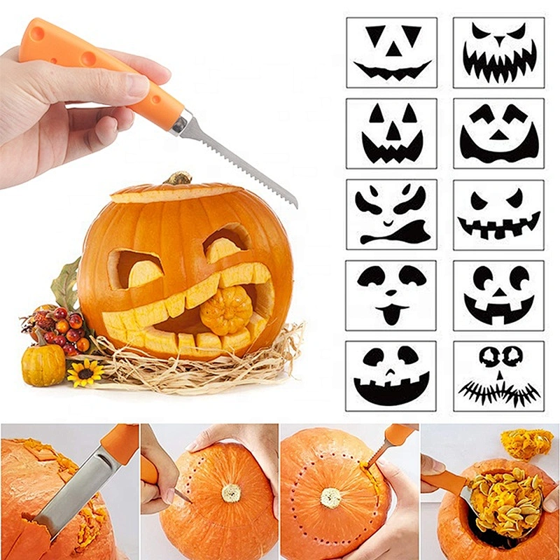 Wholesale hot selling kitchen pumpkin tools set Halloween pumpkin knife