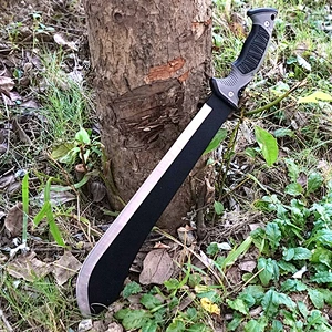 High Quality Black Coating Stainless Steel  Outdoor Survival Knife Machete With Sheath