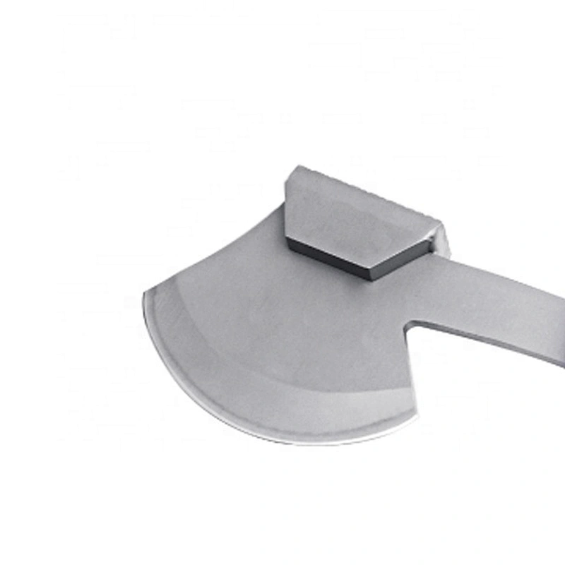 Stainless Steel Mini Small Satin Finished Hatchet Axe with Soft Touch Handle in Green Color