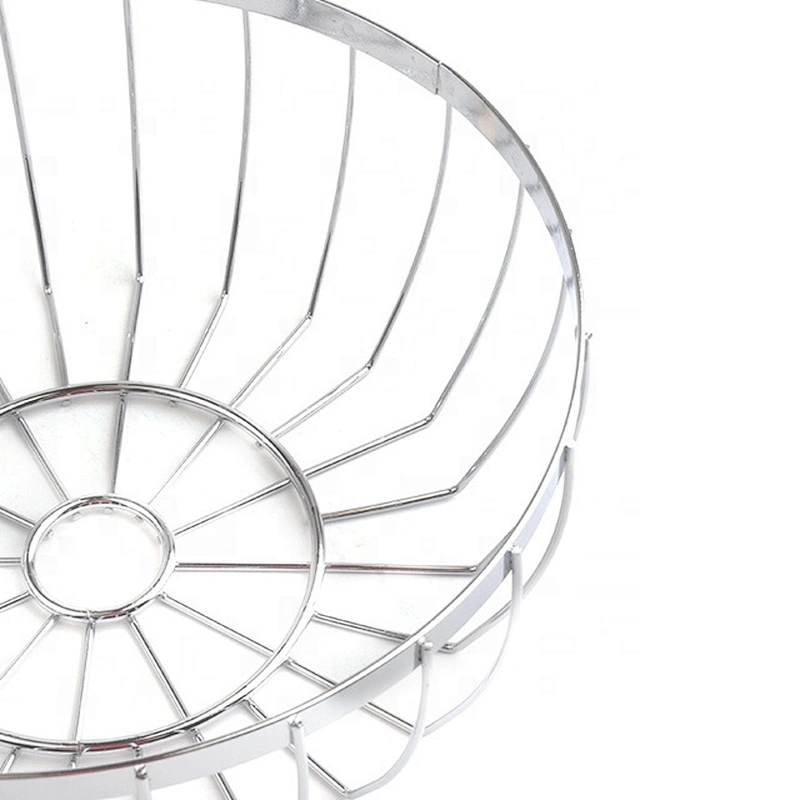 Durable vegetable round shape fruit metal basket wire mesh storage baskets for kitchen