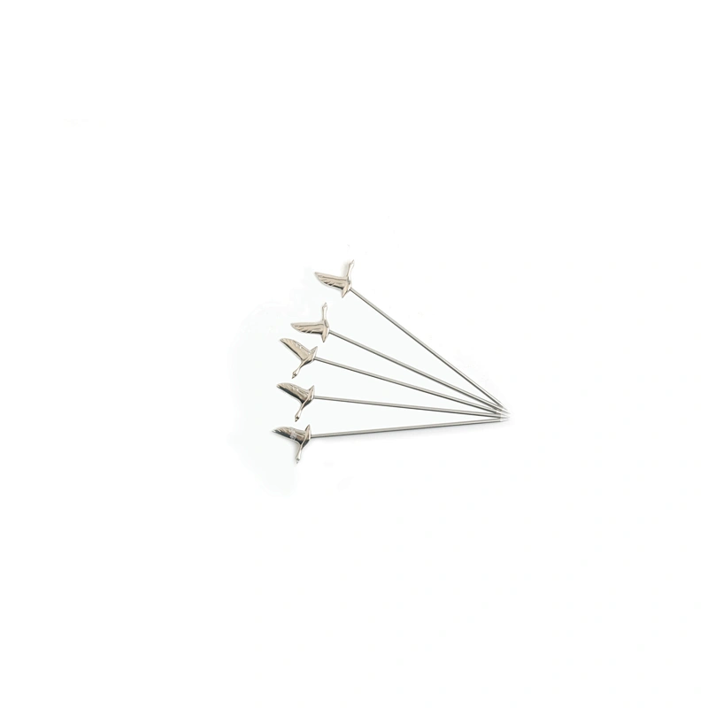 Stainless Steel Lovely Animals Titanium Golden Tableware Fruit Tea Fork Picks Cutlery Set