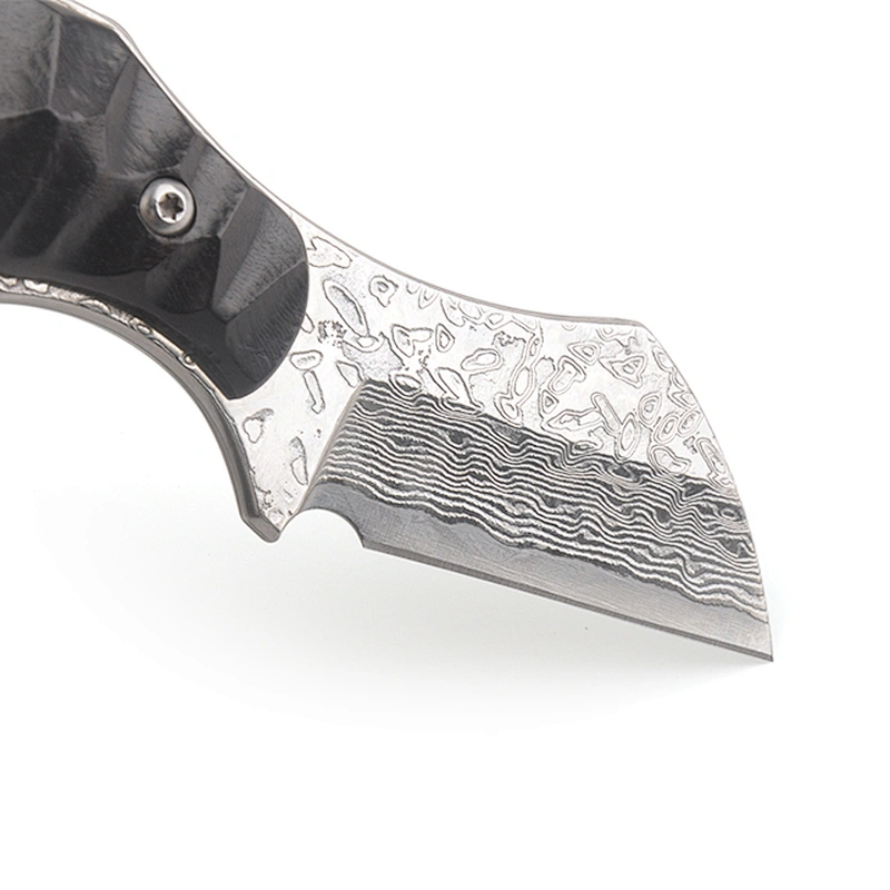 Hot sale small custom titanium folding knife with rainbow coating