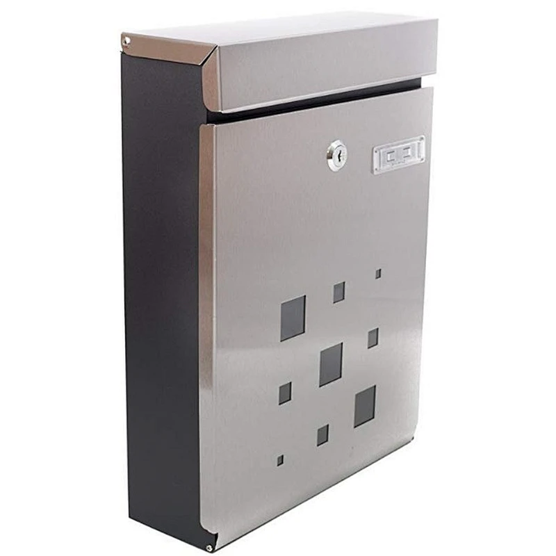 wall amounted water prood rust resistant mailbox with lock