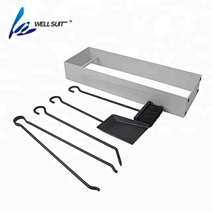5 pieces  steel outdoor fireplace tools with fireplace tong