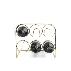 Brass  wine rack freestanding,  Storage Rack Countertop Display Shelf Bottle Holder