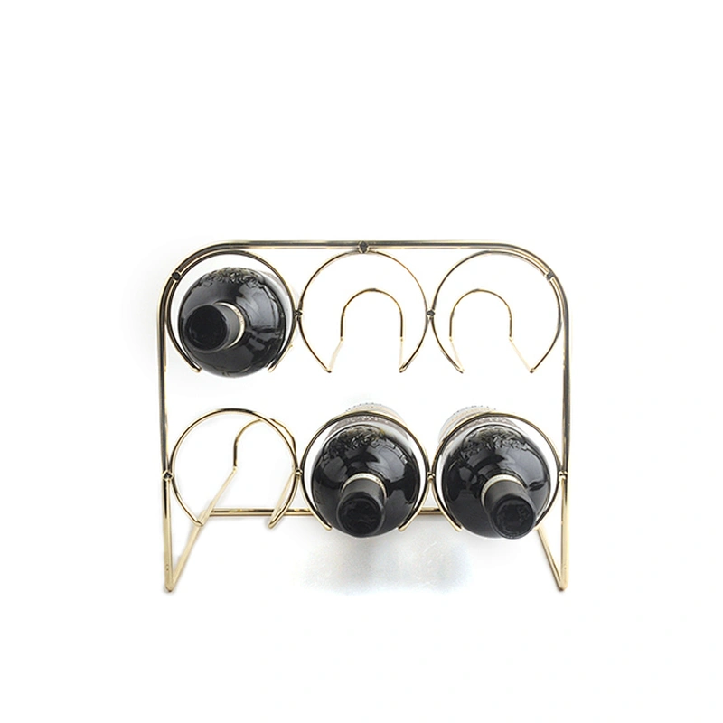 Brass  wine rack freestanding,  Storage Rack Countertop Display Shelf Bottle Holder