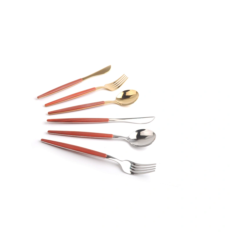 304 Stainless Steel Gold Royal cutipol cutlery pink and Gold Plated cutlery Set