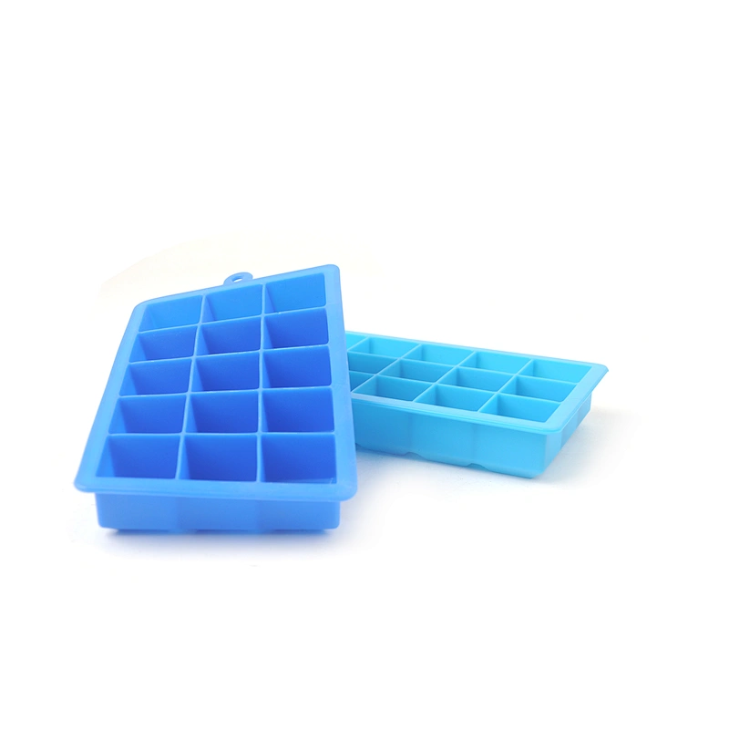 Large Square 8 Cavities Ice Brick Cube Maker Silicone Ice Cube Tray Mould for Whiskey Cocktails