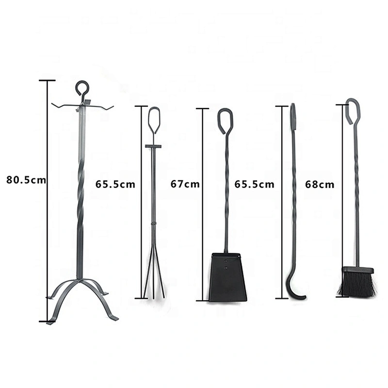 Hot selling new design easy to hang fireplace tools set of 4pcs