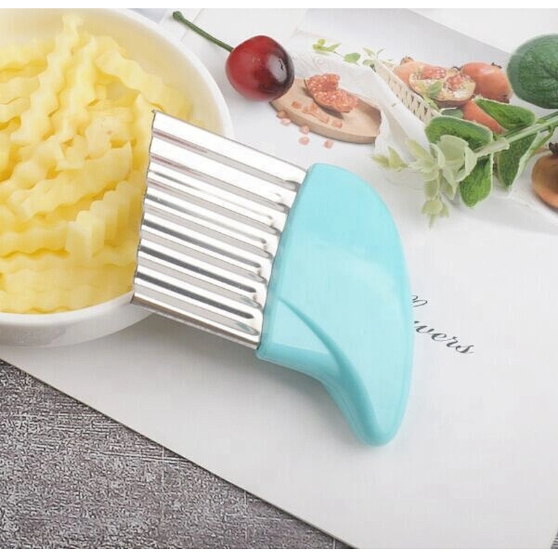 Stainless steel wave manual potato slicer kitchen tools/custom potato cutter