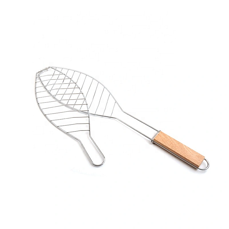 Soft grip handle basket fish grill basekt bbq accessories fish bbq