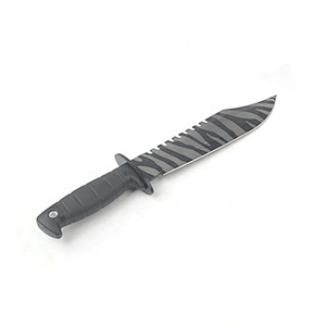 Zebra Pattern Printing Stainless Steel Outdoor Survival Hunting Knife