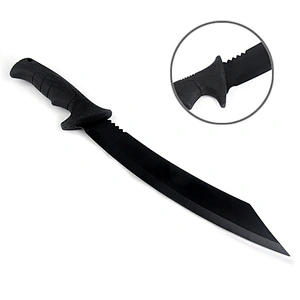 Machete Stainless Steel Nigrescence Survival Outdoor Black Hunting Machete with TPR Handle