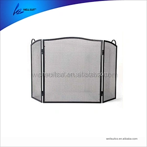 3-Panel Arch Screen with Double Bar for Fireplace tools fireplace accessory fireplace chain screen