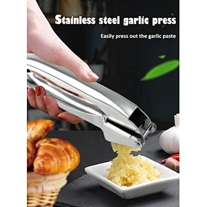 Multi-Function Handled Garlic Press Stainless Steel Garlic Presses For Kitchen