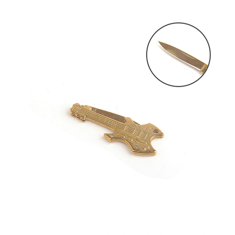 High Quality Guitar Shape Outdoor Camping Promotion Clasp Folding Pocket  Knife