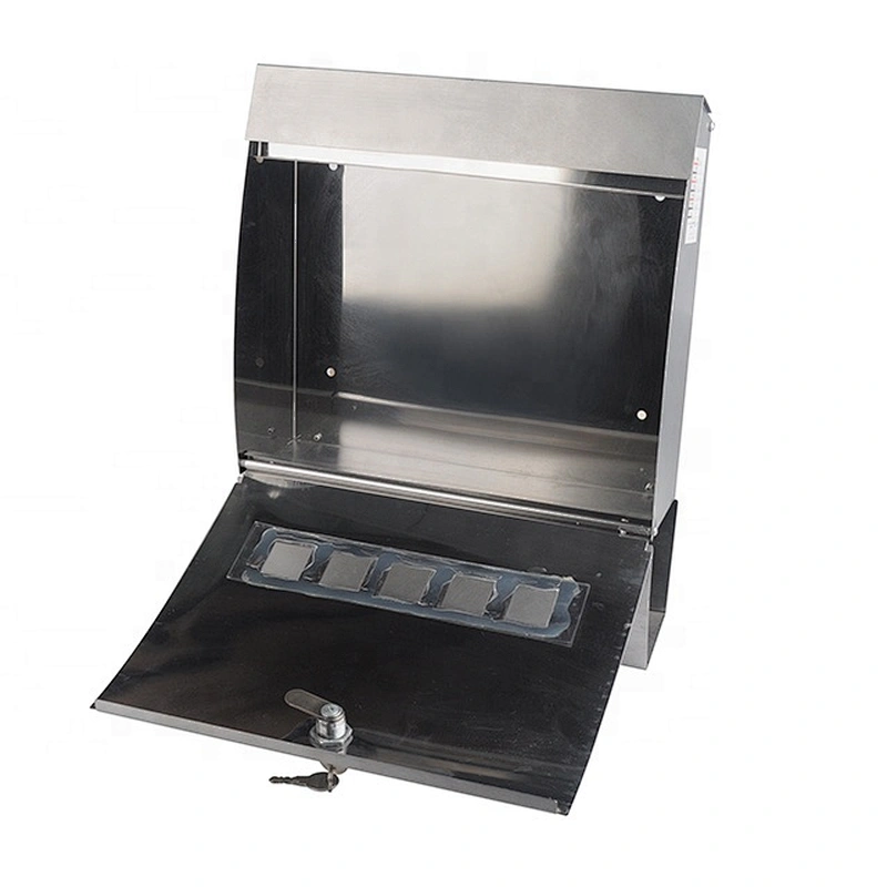 wall mount water prooof key lock for mailbox outdoor stainless steel mail box