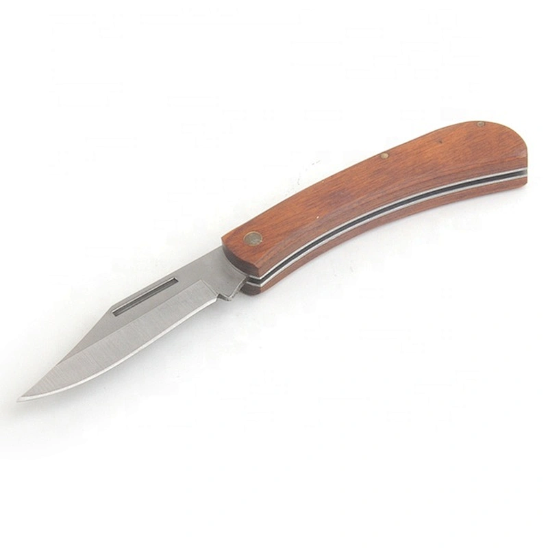 Wooden Handle Folding Knife Foldable Pocket Knife