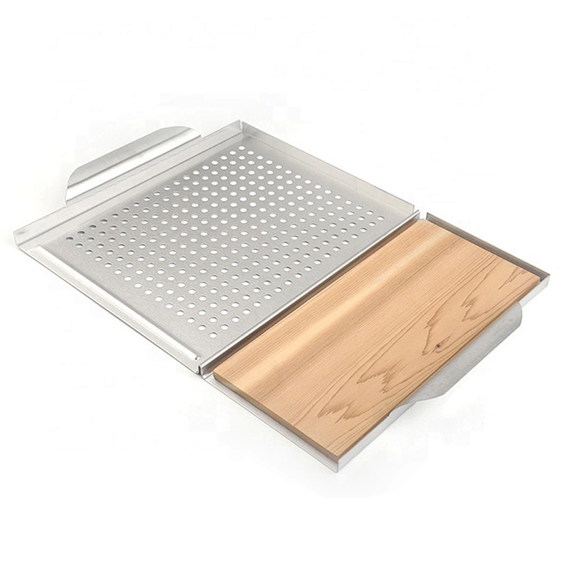 Factory direct dual-use baking pan with wooden baking pan