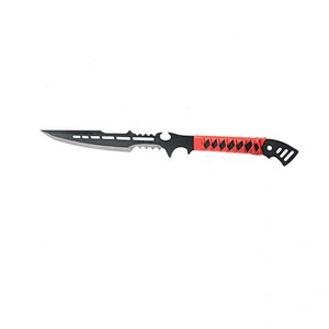 New arrived full tang stainless steel black painting blade matchet knife with sheath
