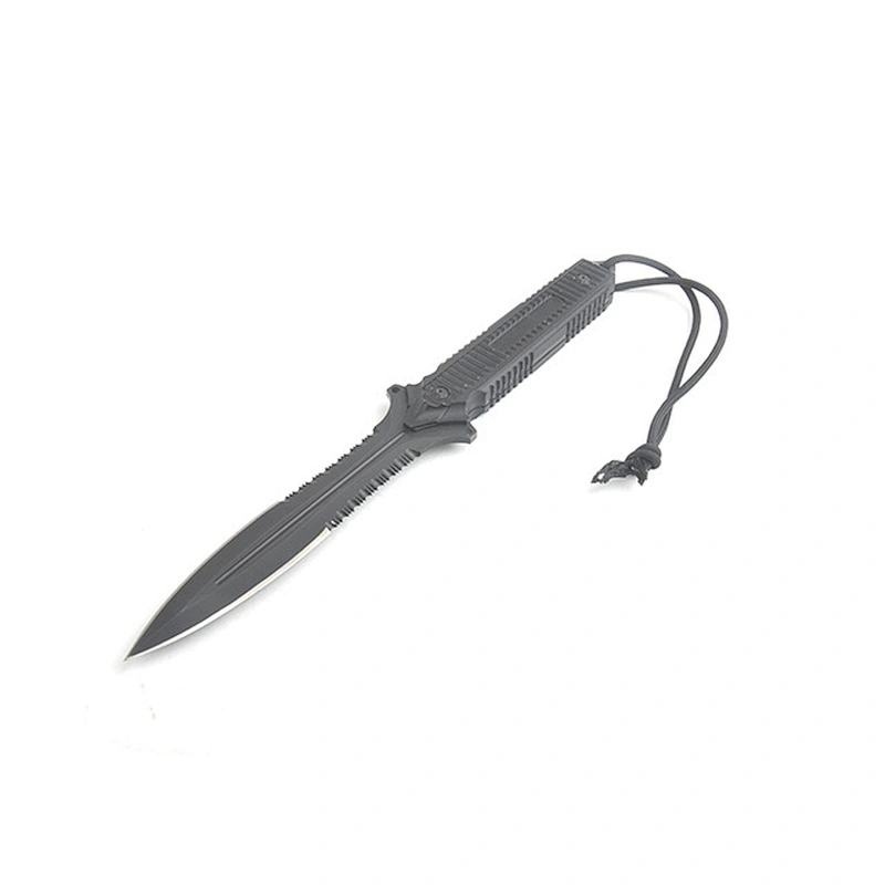 High quality Stainless steel outdoor forest camping survival knife with string