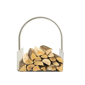 Metal Outdoor Firewood Log Rack with Kindling Holder