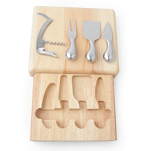 Wooden Cheese set cutting board  Cheese Knife 4pcs Set