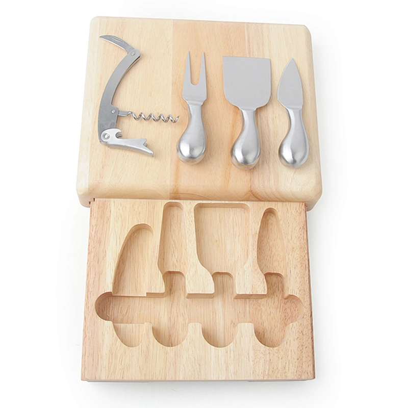 Wooden Cheese set cutting board  Cheese Knife 4pcs Set