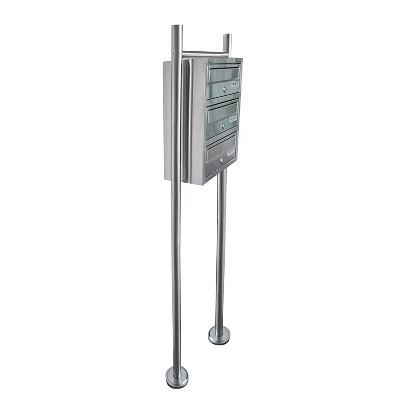 Wrought Stainless Steel Free Standing Residential Mailboxes With Posts