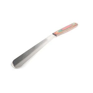 High Quality Custom Laser Logo Metal Wooden Handle Shoe Horn