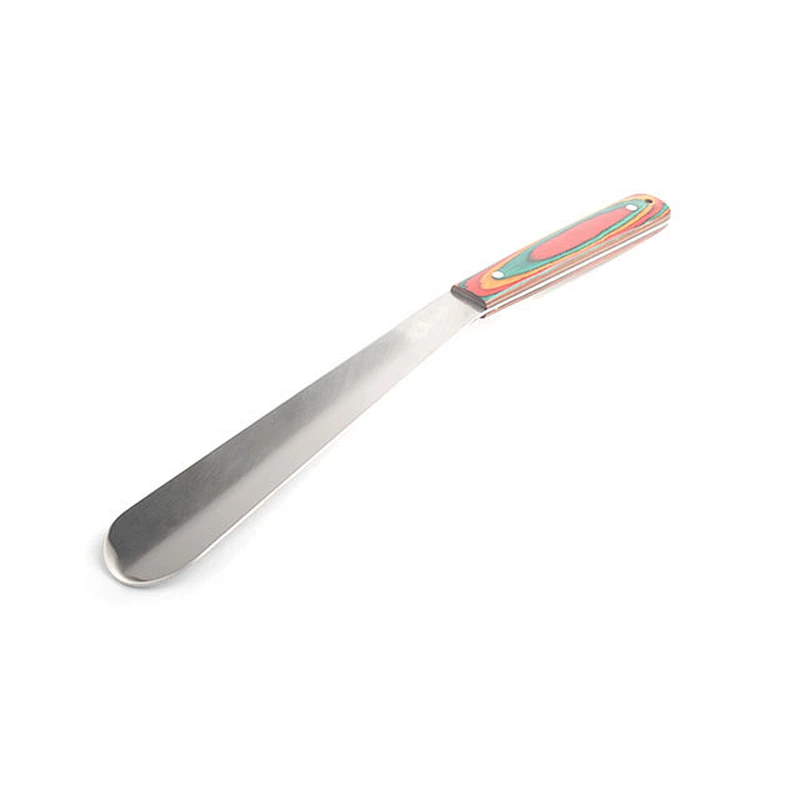High Quality Custom Laser Logo Metal Wooden Handle Shoe Horn