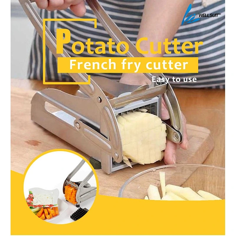 Stainless steel manual potato cutter 36 Holes&64 Holes 2 in 1 french fry press potato chipper machine for kitchen accessories