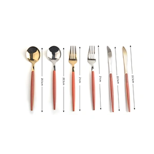 304 Stainless Steel Gold Royal cutipol cutlery pink and Gold Plated cutlery Set